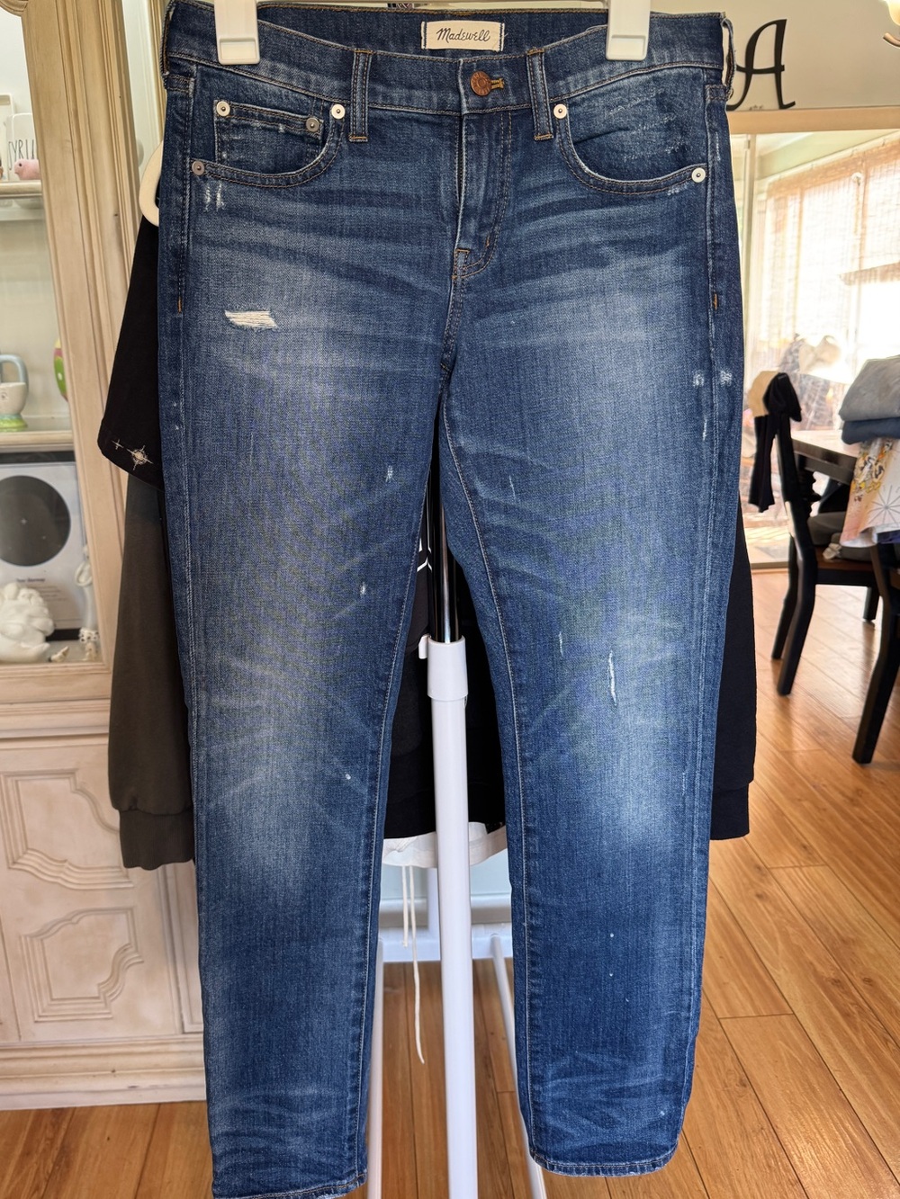 Madewell Women's Indigo Skinny Jeans with Light Distressing Size 25
